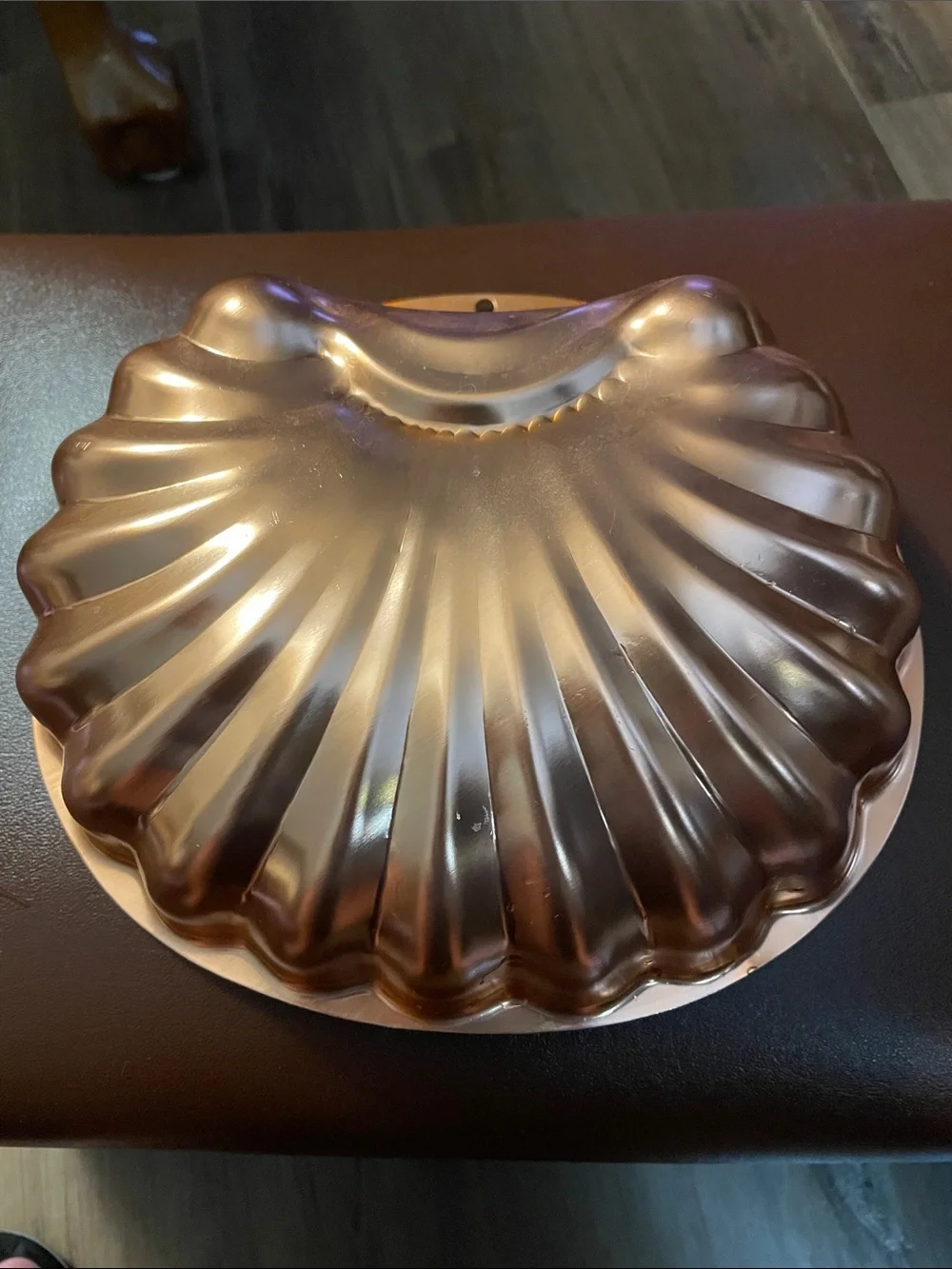 VTG Wear-Ever Clam Shell 2980 Copper Aluminum 6 Cup Cake Jello Mold